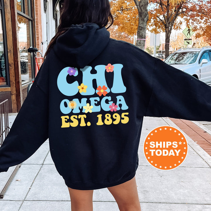 Chi Omega Bright Buds Sorority Sweatshirt | Chi O Crewneck Sweatshirt | Chi O Sorority Hoodie | Sorority Gift | Big Little Reveal