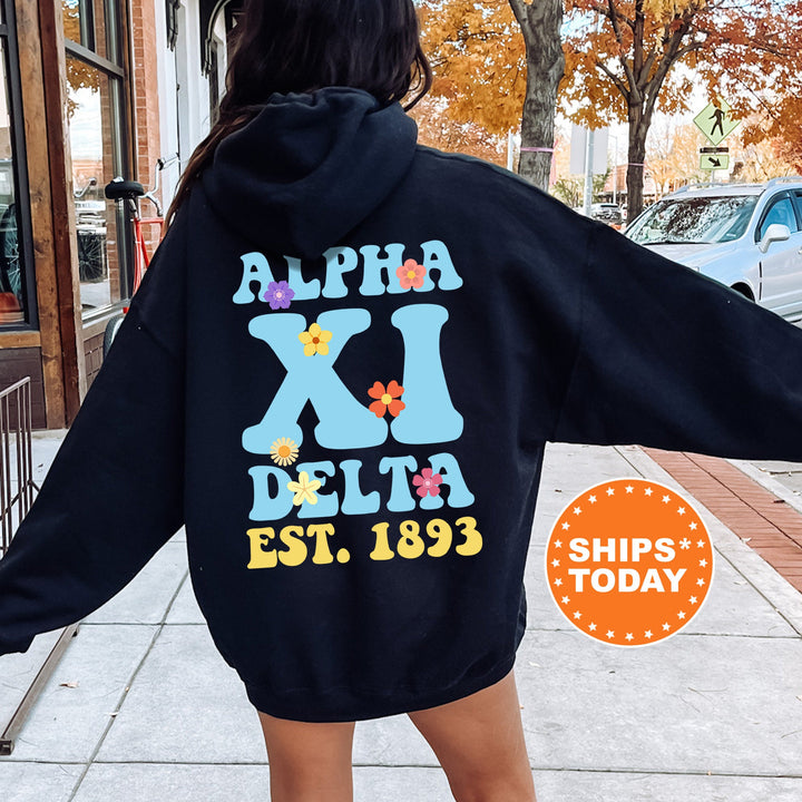 Alpha Xi Delta Bright Buds Sorority Sweatshirt | AXID Sweatshirt | Alpha Xi Hoodie | Sorority Apparel | Big Little Reveal Gift