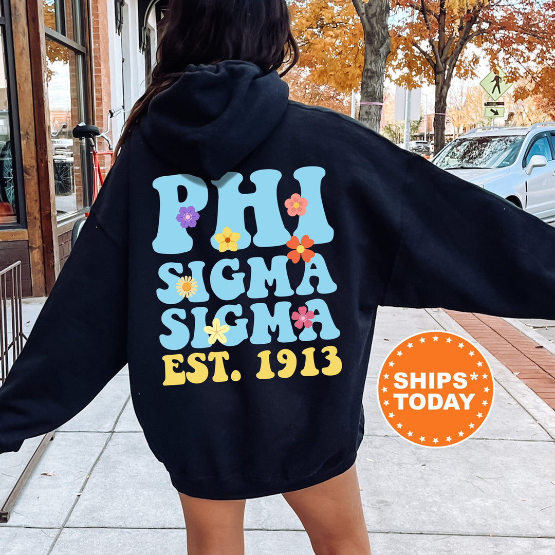 Phi Sigma Sigma Bright Buds Sorority Sweatshirt | Phi Sig Hoodie | Sorority Gift | Greek Apparel | Big Little | Sorority Merch