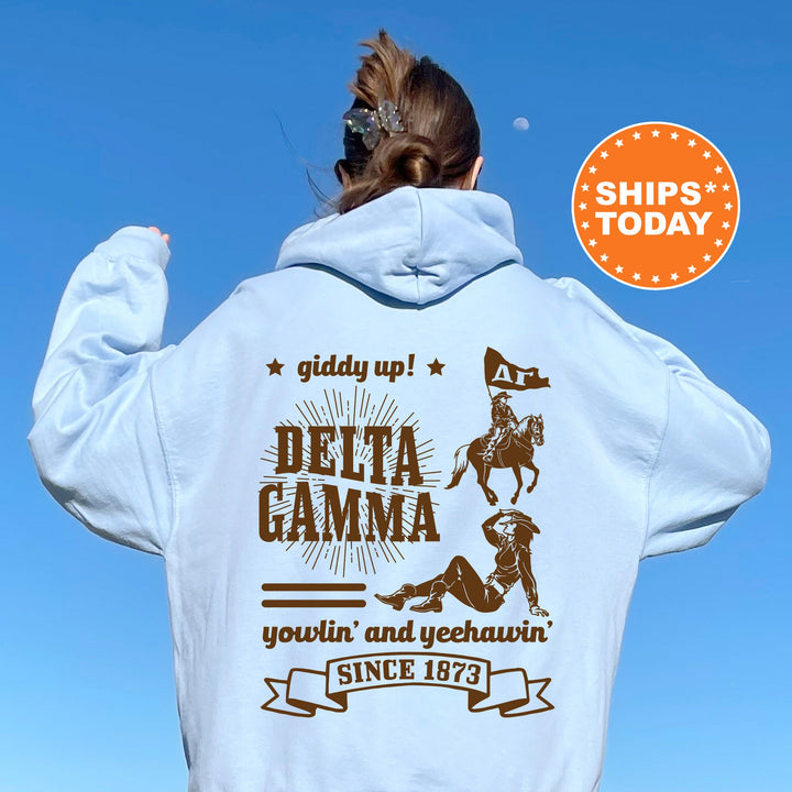 Delta Gamma Giddy Up Cowgirl Sorority Sweatshirt | Dee Gee Western Sweatshirt | Sorority Apparel | Big Little | Country Sweatshirt
