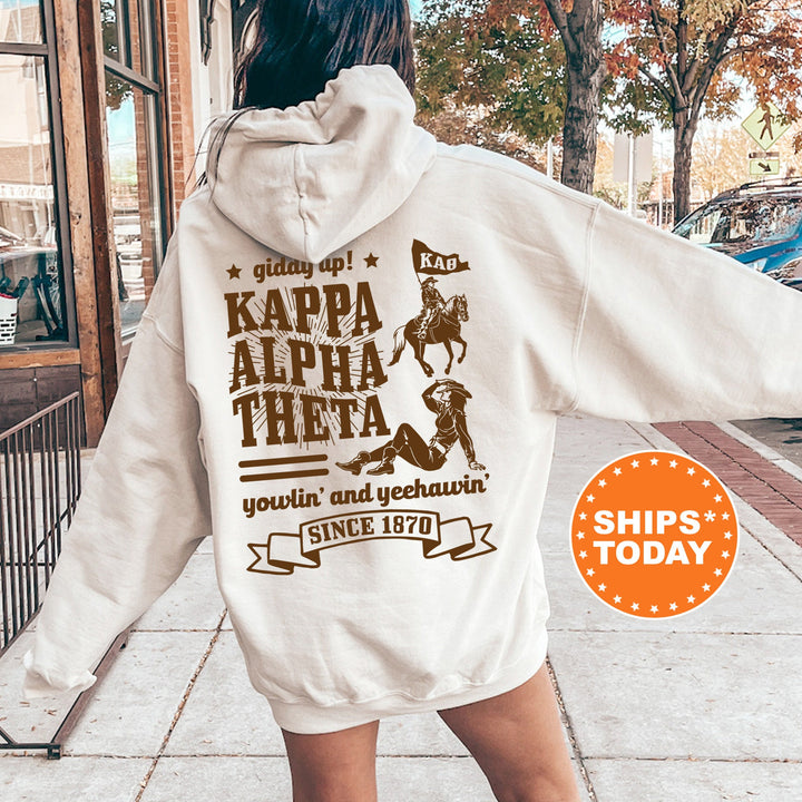 Kappa Alpha Theta Giddy Up Cowgirl Sorority Sweatshirt | THETA Western Sweatshirt | Sorority Apparel | Big Little Reveal Gift