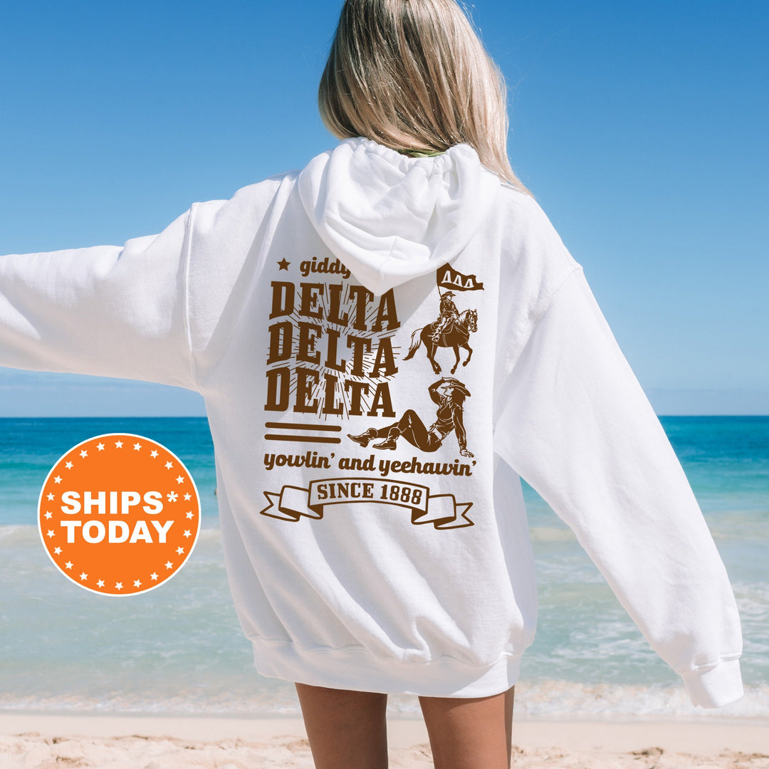 Delta Delta Delta Giddy Up Cowgirl Sorority Sweatshirt | Tri Delta Western Sweatshirt | Sorority Apparel | Big Little Reveal Gift