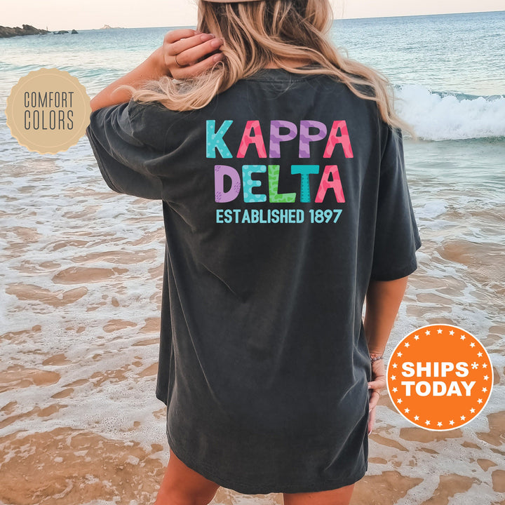 Kappa Delta Papercut Sorority T-Shirt | Kappa Delta Big Little Gift | Comfort Colors Shirt | Custom Greek Apparel | Fun Letters Shirt _ 16396g