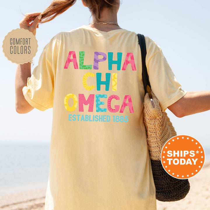 Alpha Chi Omega Papercut Sorority T-Shirt | Alpha Chi Big Little Gift | Comfort Colors Shirt | Custom Greek Apparel | Fun Letters Shirt _ 16380g