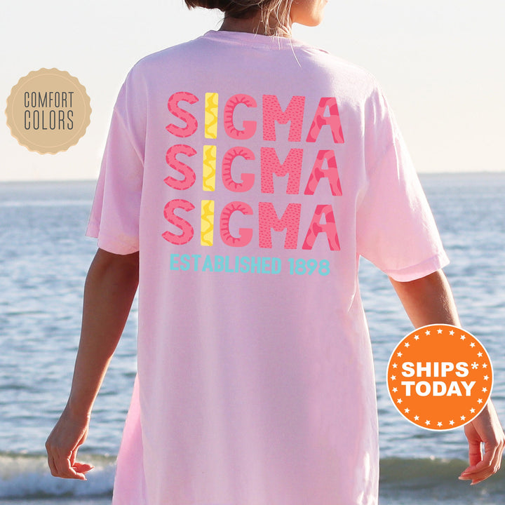 Sigma Sigma Sigma Papercut Sorority T-Shirt | Tri Sigma Big Little Gift | Comfort Colors Shirt | Custom Greek Apparel | Fun Letters Shirt _ 16403g