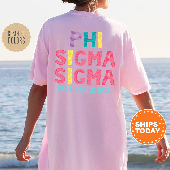 Phi Sigma Sigma Papercut Sorority T-Shirt | Phi Sig Big Little Gift | Comfort Colors Shirt | Custom Greek Apparel | Fun Letters Shirt _ 16399g