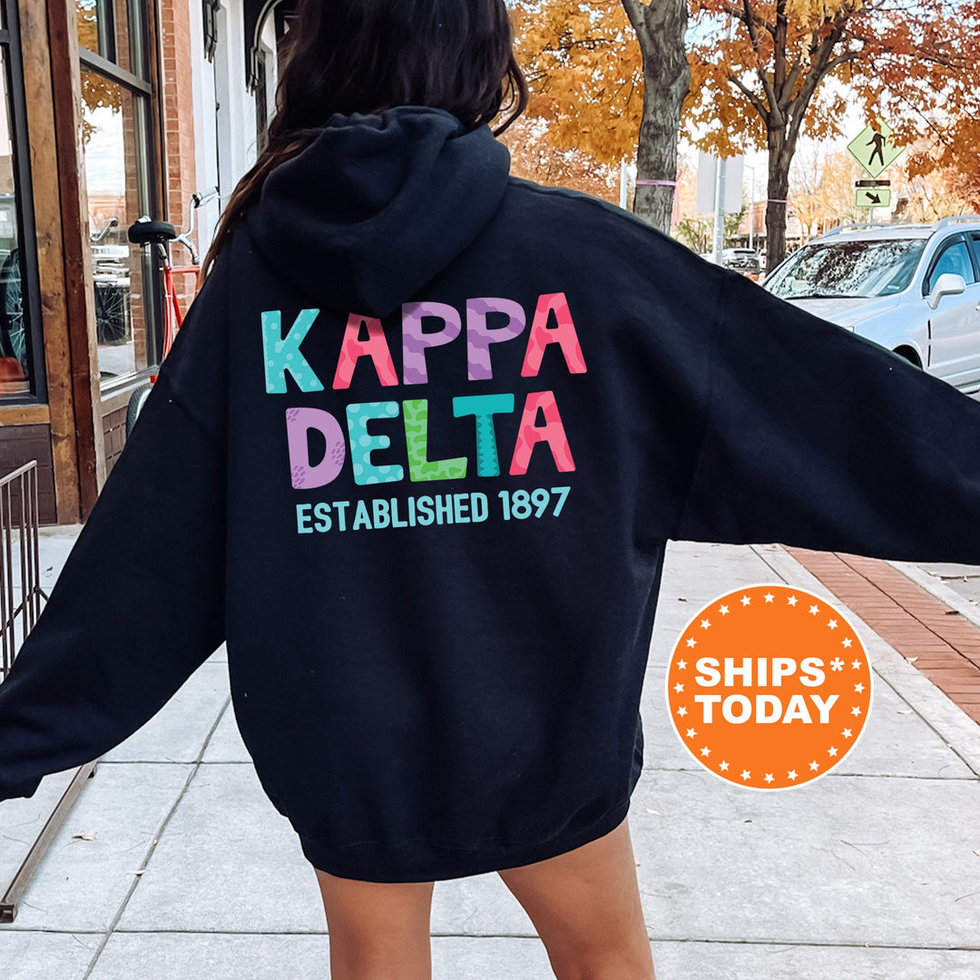 Kappa Delta Papercut Sorority Sweatshirt | Kay Dee Fun Letters Sweatshirt | Big Little Sorority Reveal | Sorority Gifts | Greek Apparel