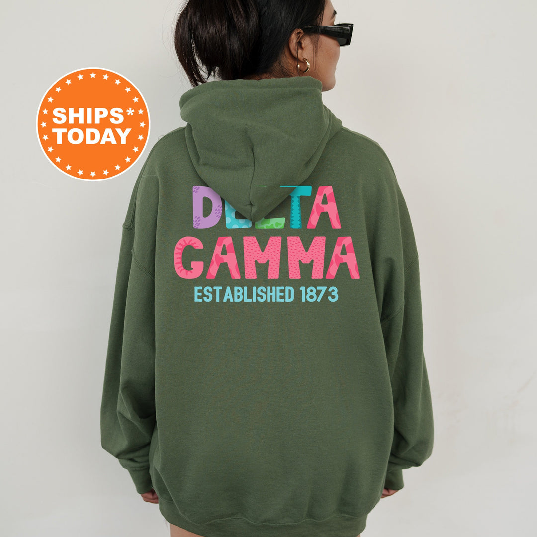 Delta Gamma Papercut Sorority Sweatshirt | Dee Gee Fun Letters Sweatshirt | Big Little Sorority Reveal | Sorority Gifts | Greek Apparel