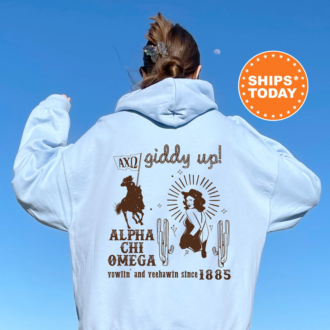 Alpha Chi Omega Rustic Rodeo Sorority Sweatshirt | Alpha Chi Sorority Merch | Big Little | Western Crewneck | Cowgirl Sweatshirt
