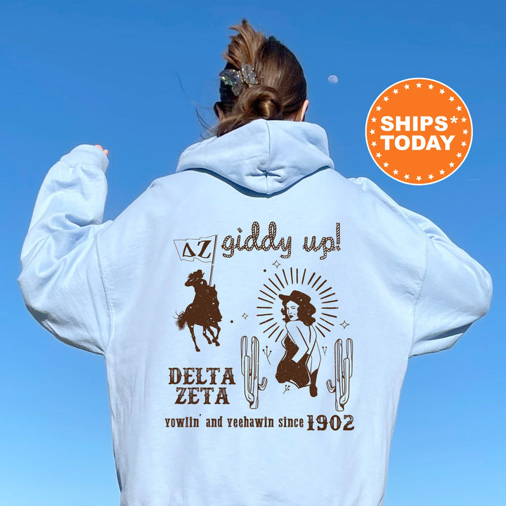 Delta Zeta Rustic Rodeo Sorority Sweatshirt | Dee Zee Sorority Merch | Big Little Gift | Western Crewneck | Cowgirl Sweatshirt