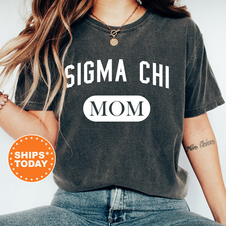 Sigma Chi Athletic Mom Fraternity T-Shirt | Sigma Chi Mom Shirt | Fraternity Mom Comfort Colors Tee | Mother's Day Gift For Mom _ 6873g