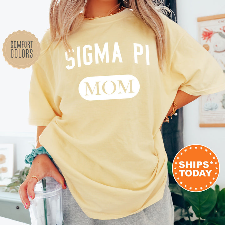 Sigma Pi  Athletic Mom Fraternity T-Shirt | Sigma Pi Mom Shirt | Fraternity Mom Comfort Colors Tee | Mothers Day Gift | Gift For Mom _ 6876g