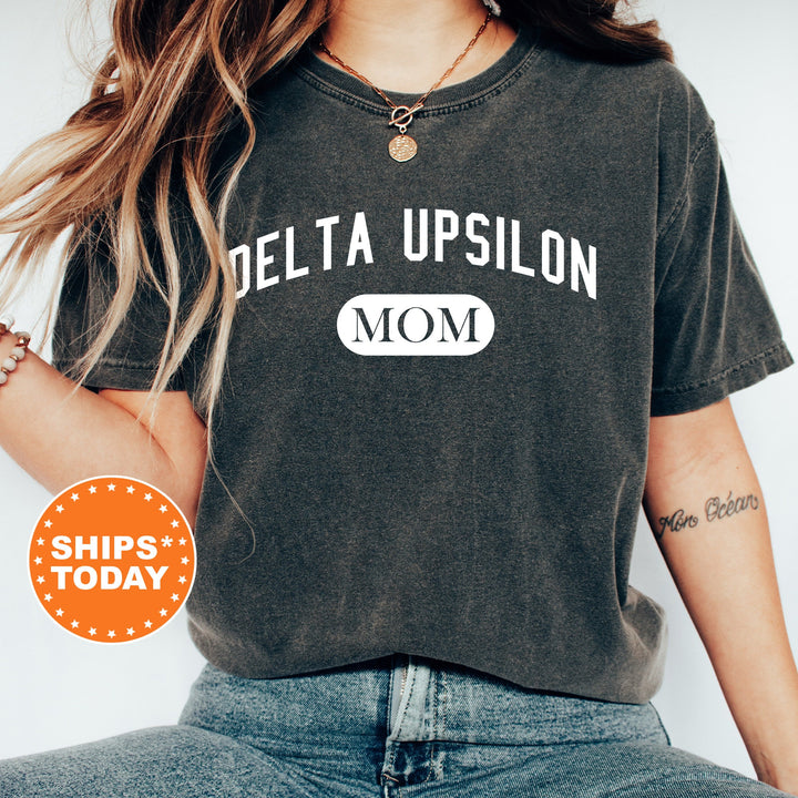 Delta Upsilon Athletic Mom Fraternity T-Shirt | DU Mom Shirt | Fraternity Mom Comfort Colors Tee | Mother's Day Gift | Gift For Mom _ 6860g