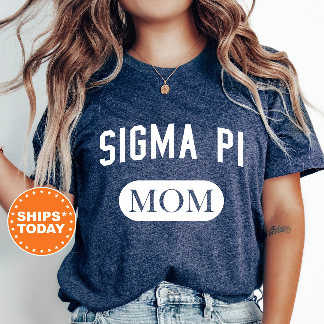 Sigma Pi  Athletic Mom Fraternity T-Shirt | Sigma Pi Mom Shirt | Fraternity Mom Comfort Colors Tee | Mothers Day Gift | Gift For Mom _ 6876g