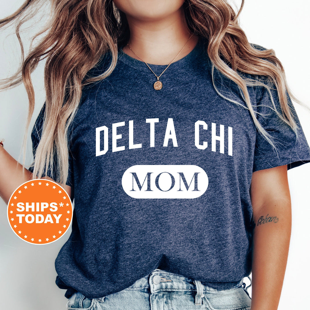 Delta Chi Athletic Mom Fraternity T-Shirt | DChi Mom Shirt | Fraternity Mom Comfort Colors Tee | Mother's Day Gift | Gift For Mom _ 6857g