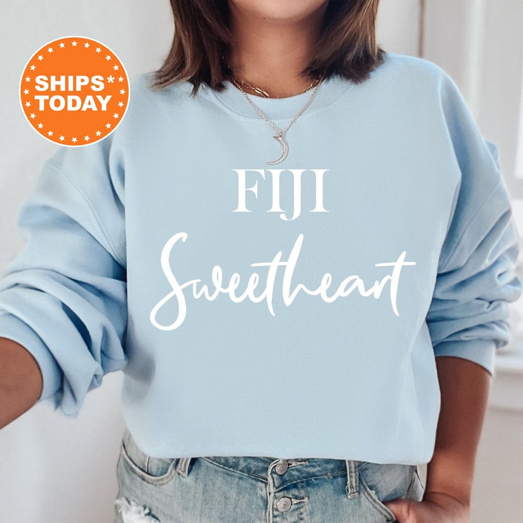FIJI Cursive Sweetheart Fraternity Sweatshirt | FIJI Sweetheart Sweatshirt | Phi Gamma Delta Hoodie | Gift For Girlfriend
