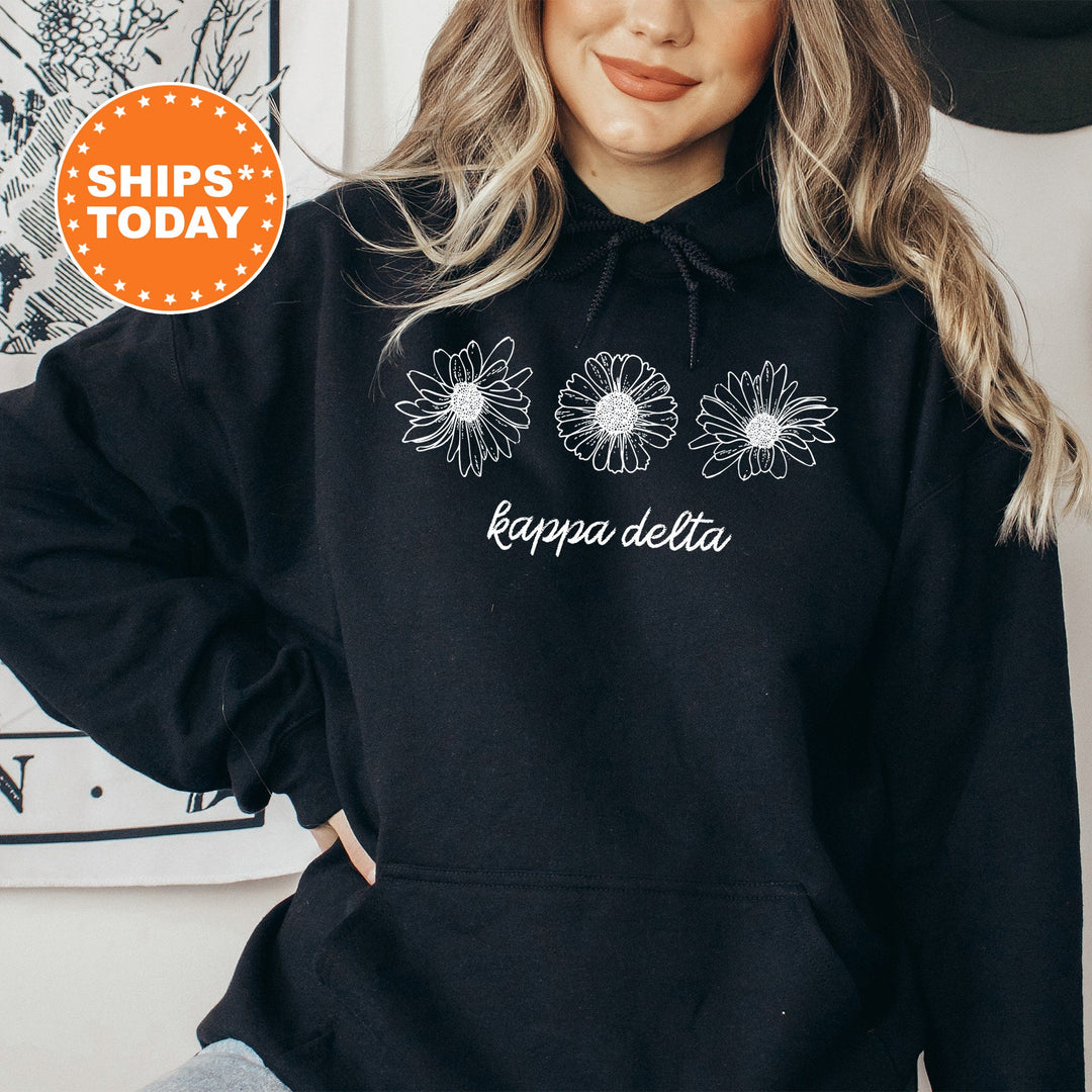 Kappa Delta Minimalist Floral Sorority Sweatshirt | Kappa Delta Floral Sweatshirt | Kay Dee Sorority Hoodie | Big Little Reveal