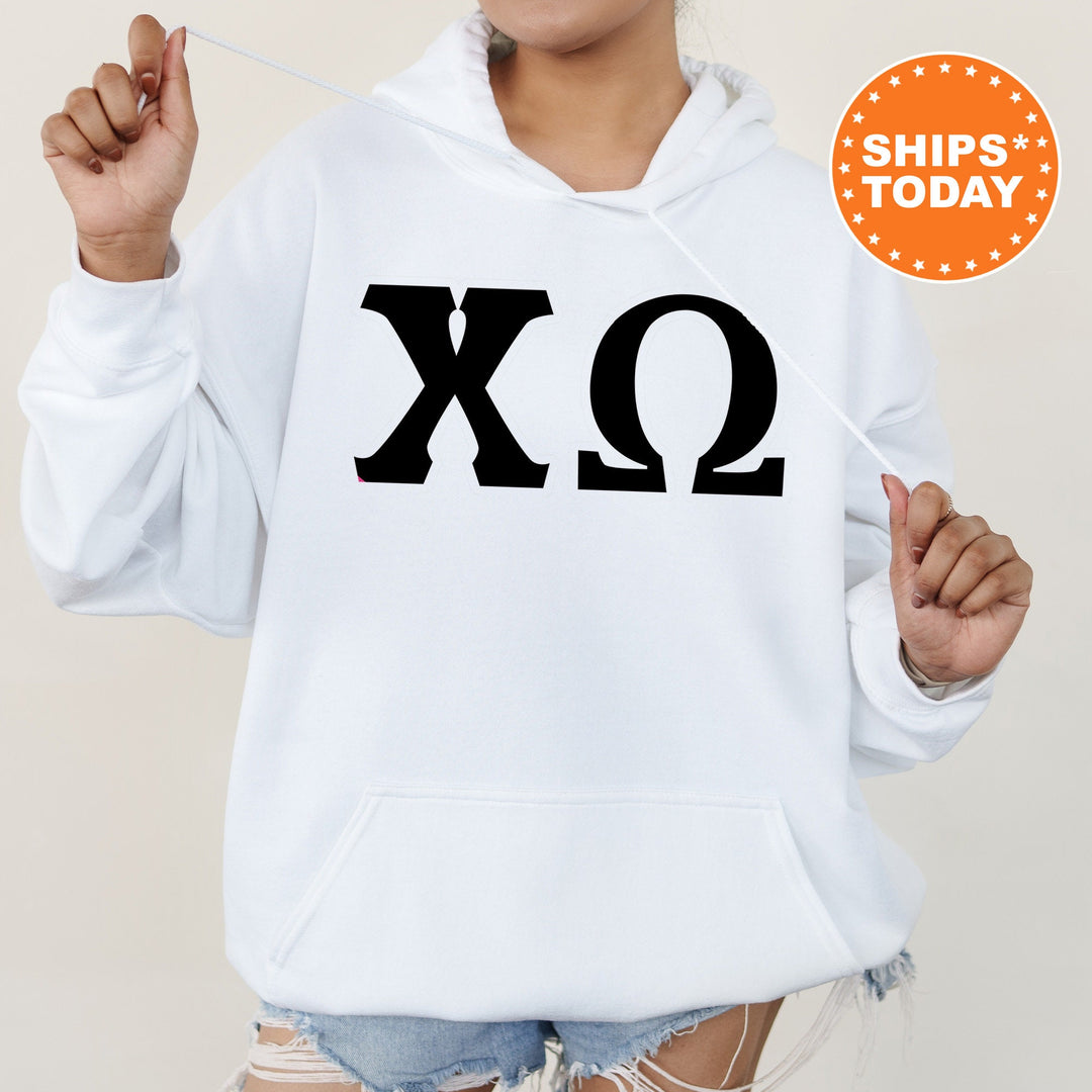 Chi Omega Super Simple Sorority Sweatshirt | Chi O Greek Letters | XO Sorority Letters | Big Little Reveal Gift | College Apparel