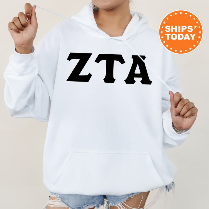 Zeta Tau Alpha Super Simple Sorority Sweatshirt | Zeta Greek Letters | Sorority Letters | Big Little Reveal Gift | College Apparel