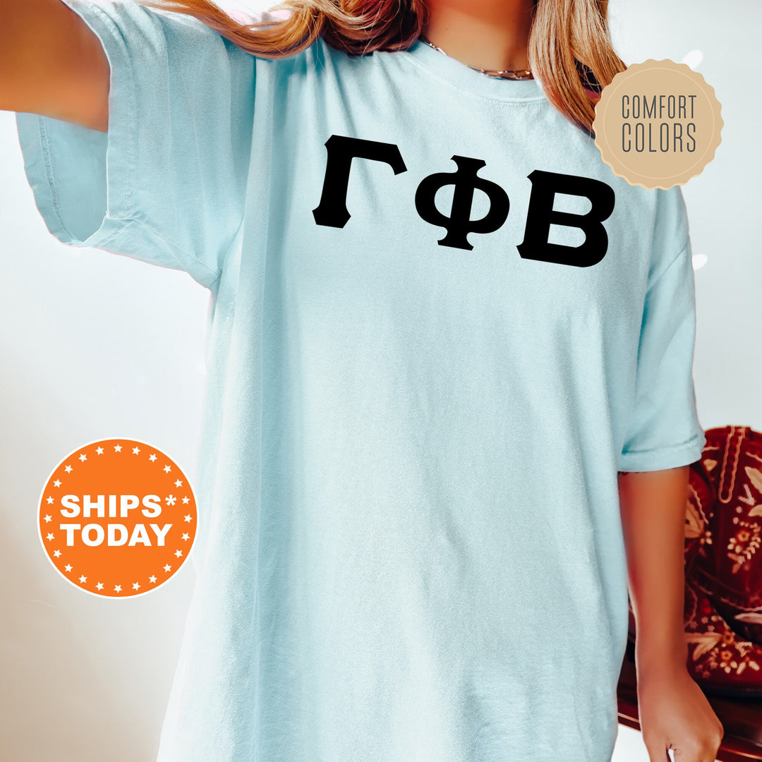 Gamma Phi Beta Super Simple Sorority T-Shirt | Gamma Phi Sorority Letters | Greek Letters | Big Little Gift | Comfort Colors Shirt _ 5651g