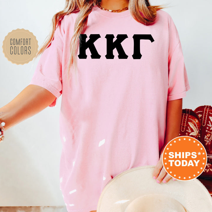 Kappa Kappa Gamma Super Simple Sorority T-Shirt | Kappa Sorority Letters | Greek Letters | Big Little Gift | Comfort Colors Shirt _ 5654g