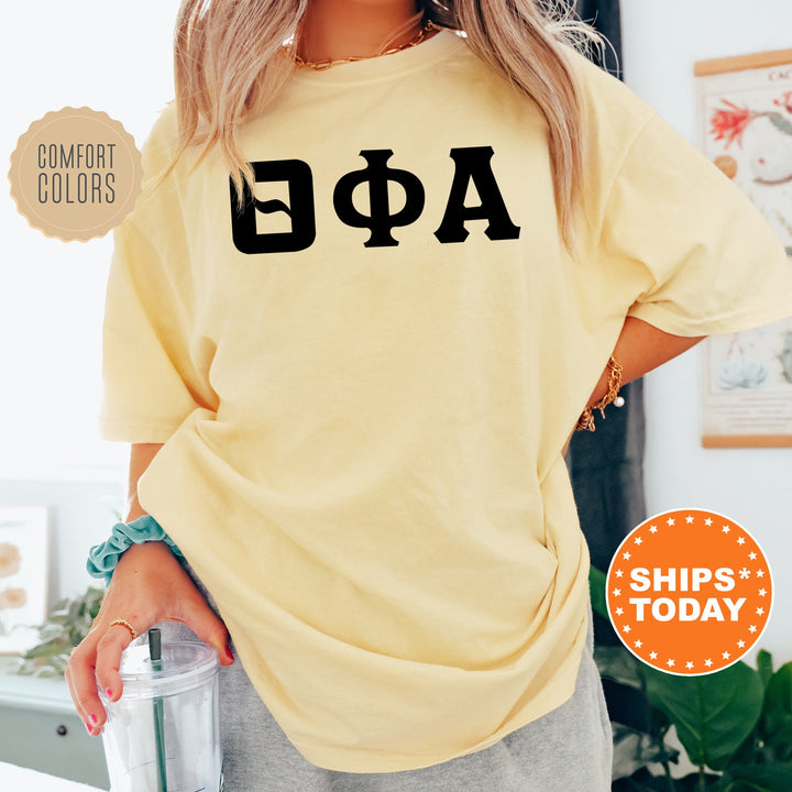 Theta Phi Alpha Super Simple Sorority T-Shirt | Theta Phi Sorority Letters | Greek Letters | Big Little Gift | Comfort Colors Shirt _ 5661g