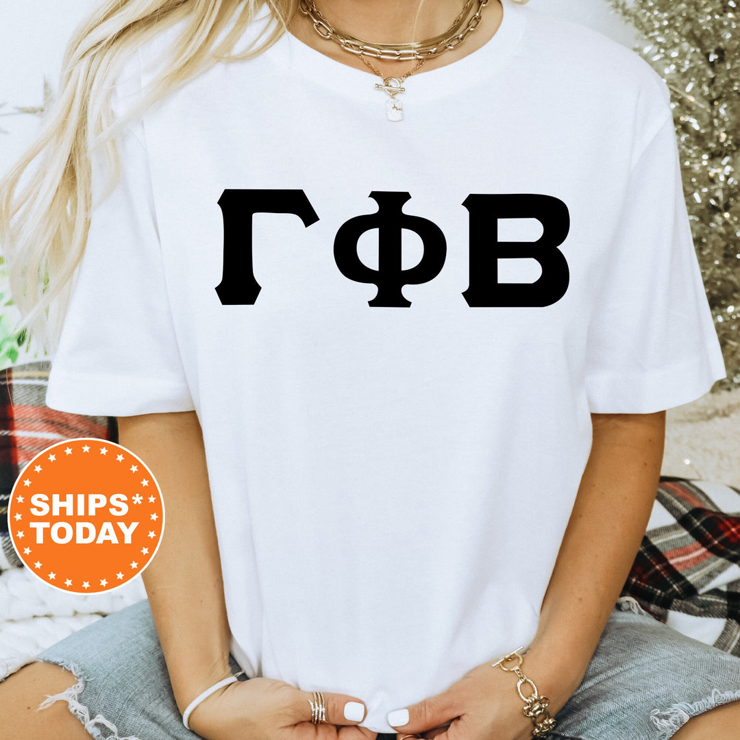 Gamma Phi Beta Super Simple Sorority T-Shirt | Gamma Phi Sorority Letters | Greek Letters | Big Little Gift | Comfort Colors Shirt _ 5651g