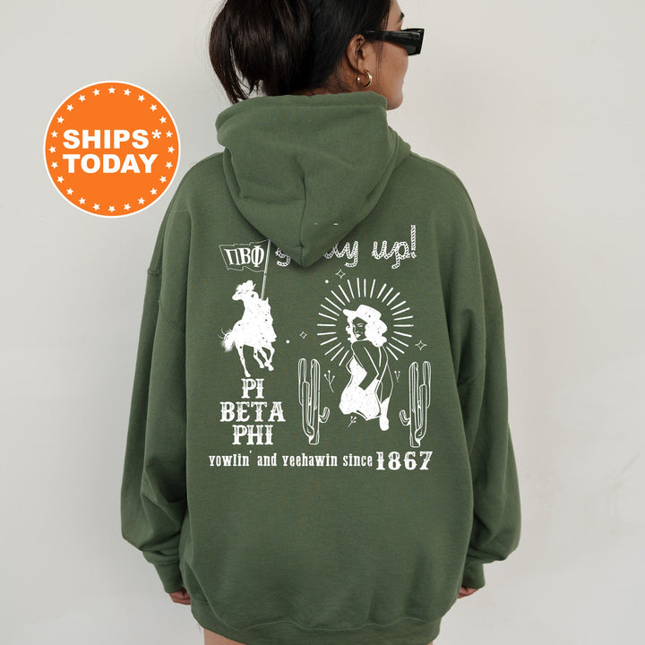 Pi Beta Phi Western Theme Sorority Sweatshirt | Pi Phi Cowgirl Sweatshirt | Big Little Gift | Greek Apparel | Country Sweatshirt