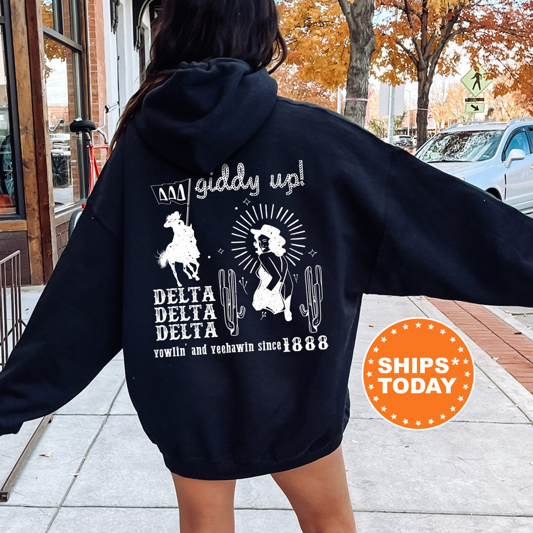 Delta Delta Delta Western Theme Sorority Sweatshirt | Tri Delta Cowgirl Sweatshirt | Big Little Sorority Gift | Country Sweatshirt
