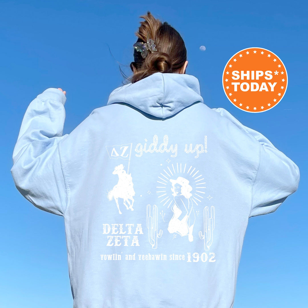 Delta Zeta Western Theme Sorority Sweatshirt | Dee Zee Cowgirl Sweatshirt | Big Little Gift | Greek Apparel | Country Sweatshirt