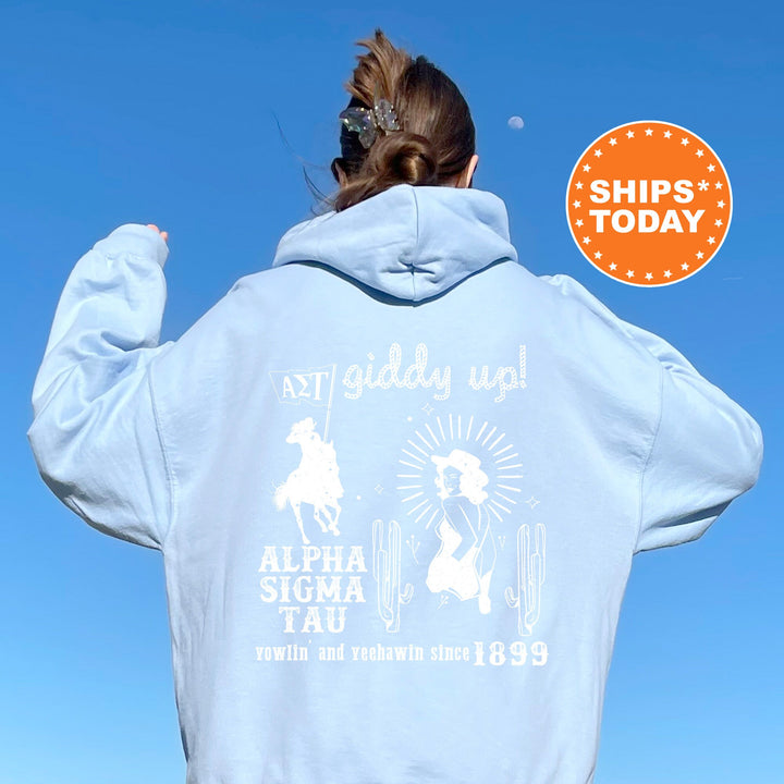Alpha Sigma Tau Western Theme Sorority Sweatshirt | Cowgirl Sweatshirt | Big Little Gift | Greek Apparel | Country Sweatshirt