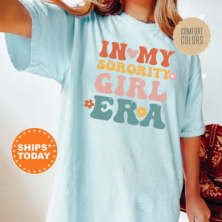 In My Sorority Girl Era | Sorority Girl Big Floral Sorority T-Shirt | Comfort Colors Shirt | Big Little Reveal Gift | Sorority Merch _ 500