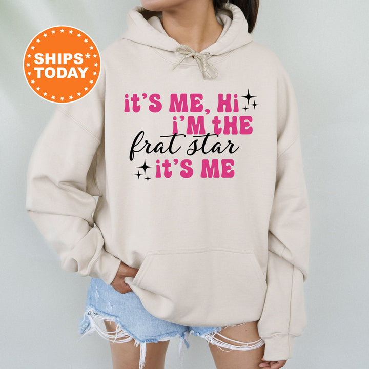 It's Me Hi I'm The Frat Star It's Me | Frat Star Glimmer Sorority Sweatshirt | Big Little Reveal | Sorority Recruitment Bid Day Gift _ 504FS