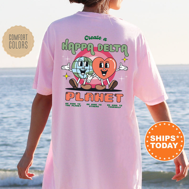 Create A Kappa Delta Planet | Kappa Delta CosmoGreek Sorority T-Shirt | Kay Dee Comfort Colors Shirt | Big Little Sorority Gifts _ 16500g