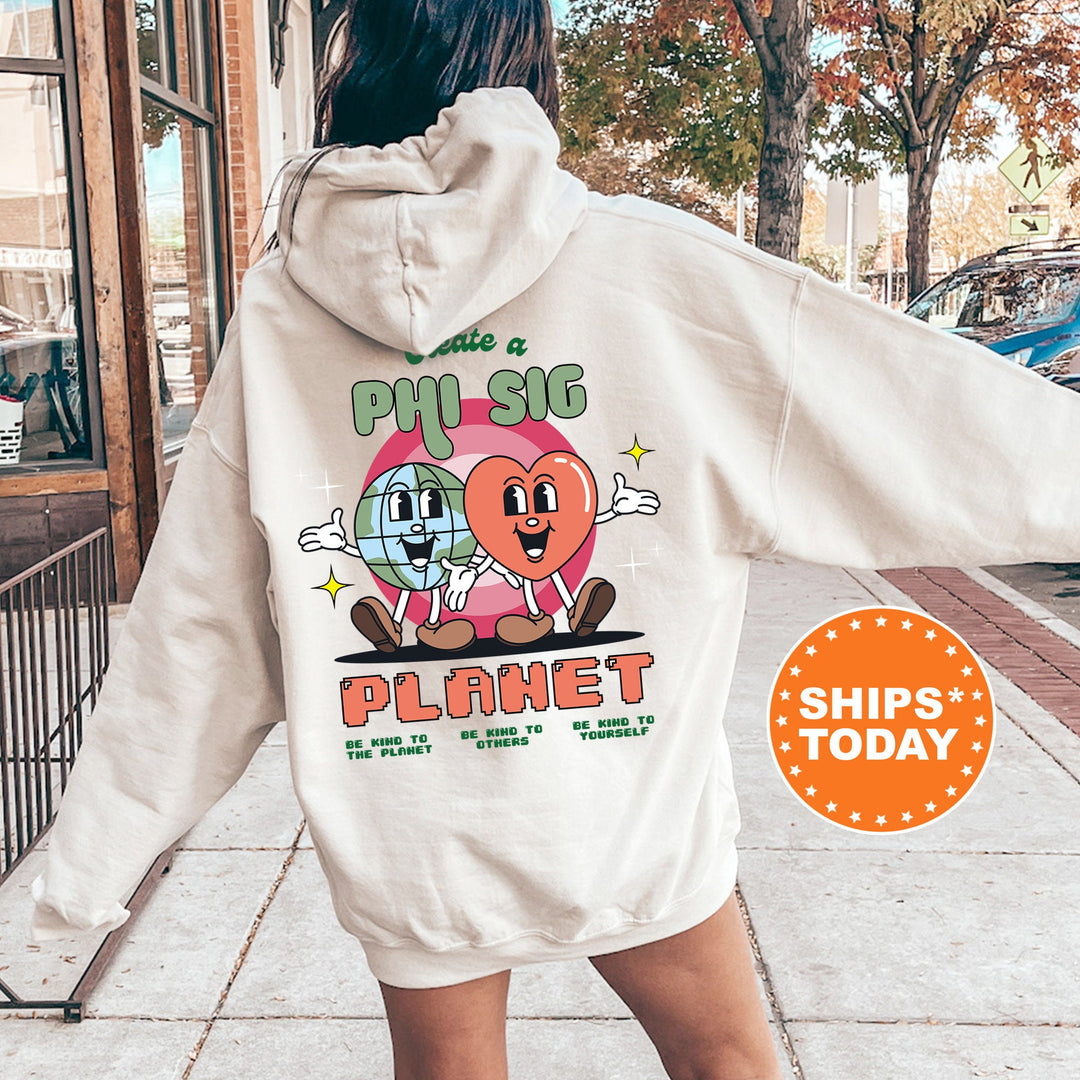 Create A Phi Sig Planet | Phi Sigma Sigma CosmoGreek Sorority Sweatshirt | Sorority Hoodie | Big Little Reveal Gift | Greek Apparel