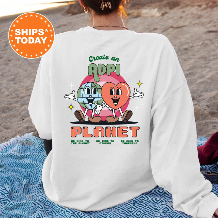 Create An ADPI Planet | Alpha Delta Pi CosmoGreek Sorority Sweatshirt | ADPI Sorority Hoodie | Big Little Gift | Greek Apparel