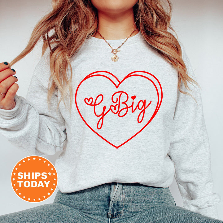 Big Little GBig GGBig Crimson Heart Sorority Sweatshirt | Big Little Reveal | Sorority Recruitment Gifts | Gift For Little _ 57