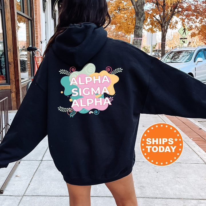 Alpha Sigma Alpha Pink Floral Sorority Sweatshirt | Trendy Sweatshirt | Sorority Apparel | Big Little Reveal | Sorority Gifts _ 12723g