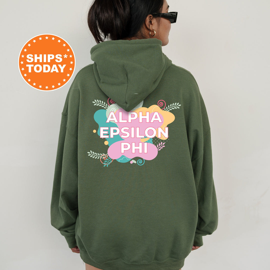 Alpha Epsilon Phi Pink Floral Sorority Sweatshirt | Trendy AEPHI Sweatshirt | Sorority Apparel | Big Little Reveal | Sorority Gifts _ 12719g