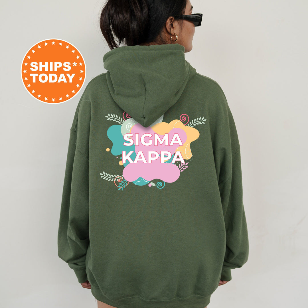 Sigma Kappa Pink Floral Sorority Sweatshirt | Trendy Sigma Kappa Sweatshirt | Sorority Apparel | Big Little Reveal | Sorority Gifts _ 12739g