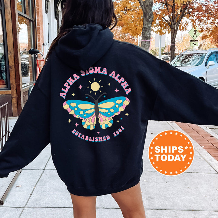 Alpha Sigma Alpha Twinklewings Sorority Sweatshirt | Butterfly Sweatshirt | Big Little Sorority Gift | Trendy Custom Greek Apparel _  12619g