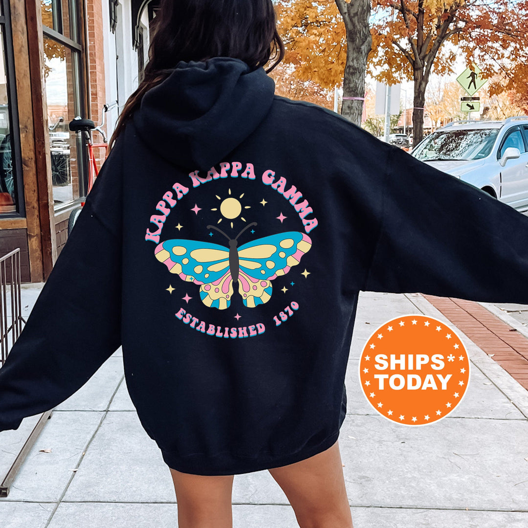 Kappa Kappa Gamma Twinklewings Sorority Sweatshirt | KAPPA Butterfly Sweatshirt | Big Little Sorority Gift | Custom Greek Apparel _  12630g