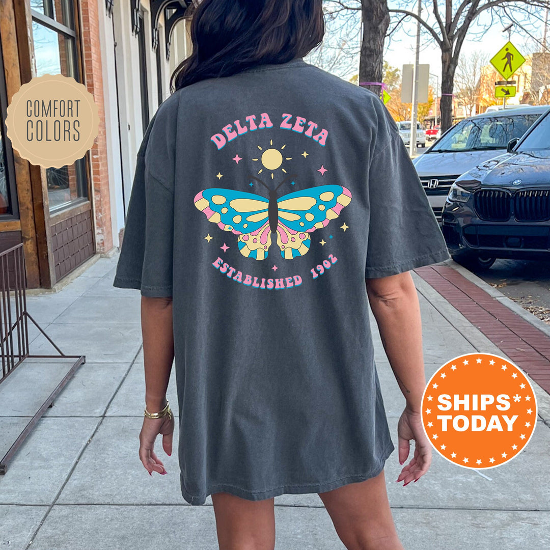 Delta Zeta Twinklewings Sorority T-Shirt | Dee Zee Butterfly Shirt | Big Little Recruitment Gift | Trendy College Greek Shirt _ 12626g