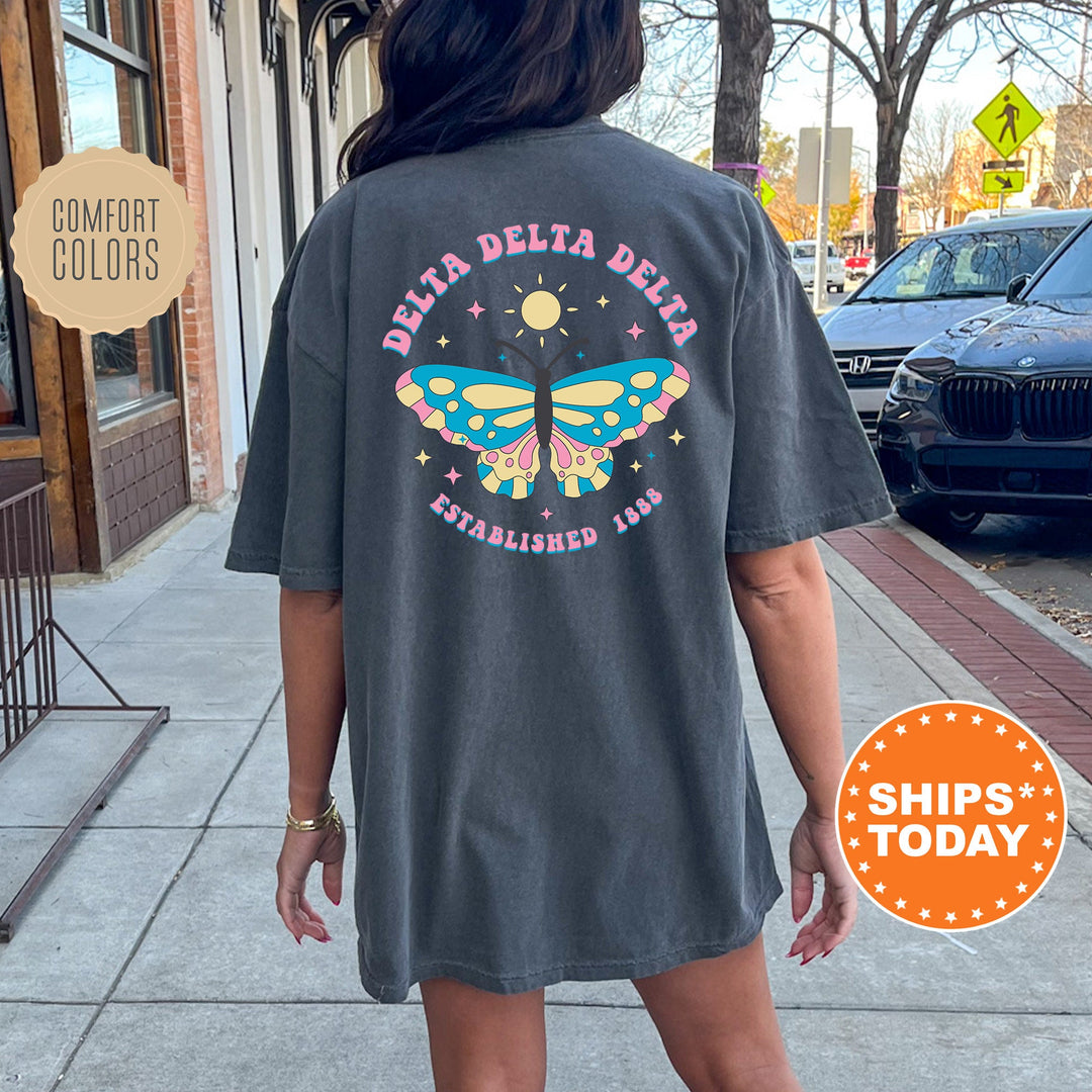Delta Delta Delta Twinklewings Sorority T-Shirt | Tri Delta Butterfly Shirt | Big Little Sorority Gift | Trendy College Greek Shirt _ 12623g