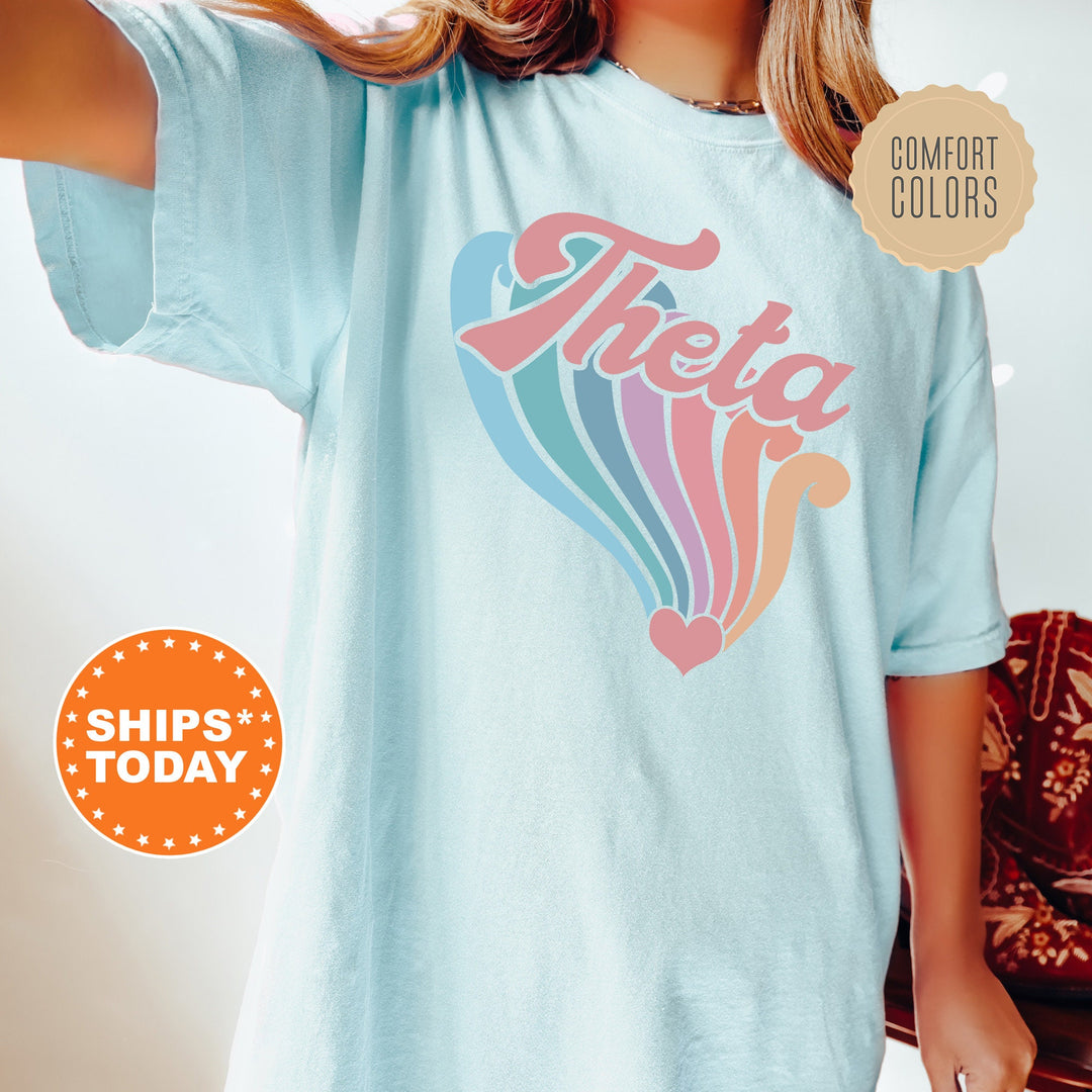 Kappa Alpha Theta Bright and Unifying Sorority T-Shirt | Theta Comfort Colors | Big Little Sorority Gift | Custom Sorority Shirt _ 7581g