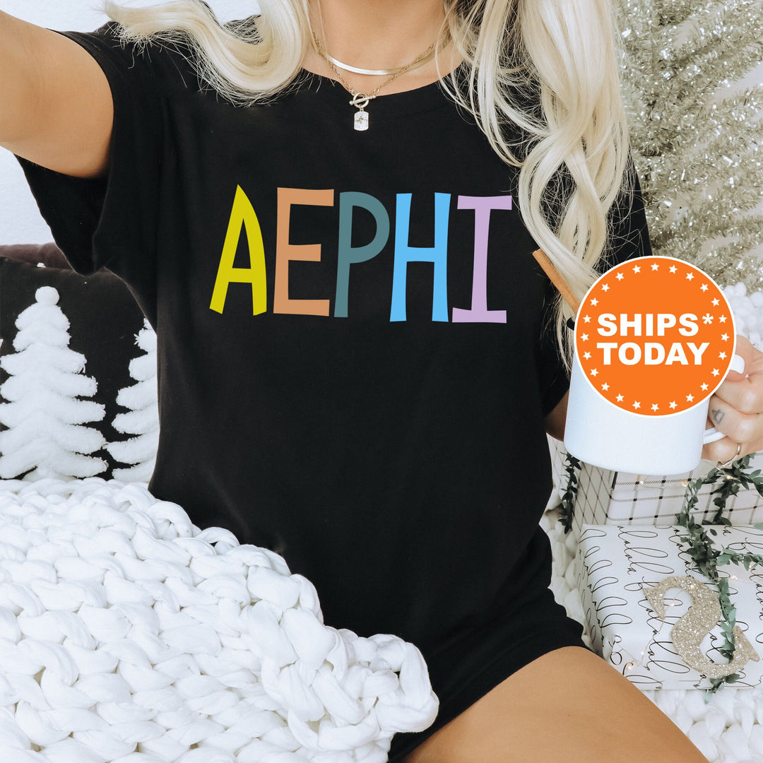 Alpha Epsilon Phi Uniquely Me Sorority T-Shirt | AEPhi Sorority Letters | Comfort Colors Shirt | Big Little Recruitment Gift _ 5812g