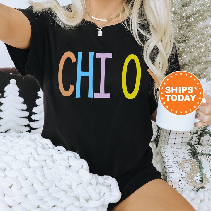 Chi Omega Uniquely Me Sorority T-Shirt | Chi O Sorority Letters | Comfort Colors Shirt | Big Little Recruitment Sorority Gifts _ 5819g
