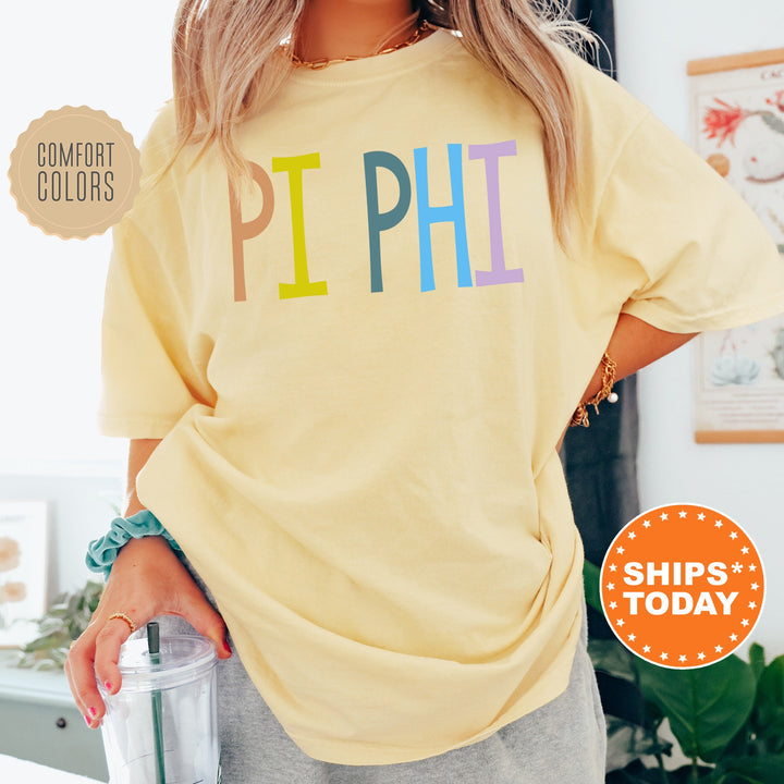 Pi Beta Phi Uniquely Me Sorority T-Shirt | Pi Phi Sorority Letters | Comfort Colors Shirt | Big Little Recruitment Sorority Gifts _ 5830g