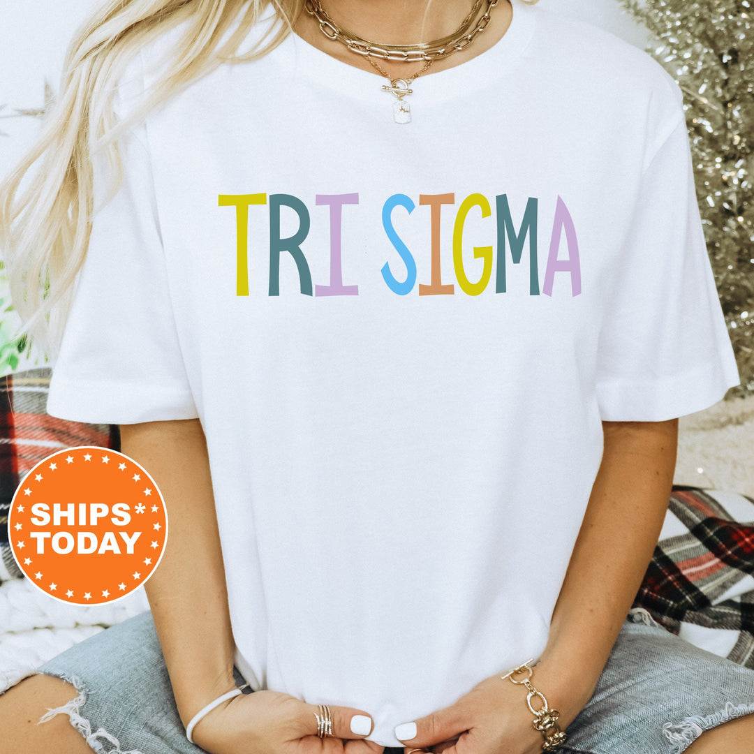 Sigma Sigma Sigma Uniquely Me Sorority T-Shirt | Tri Sigma Sorority Letters | Comfort Colors Shirt | Big Little Recruitment Gift _ 5833g