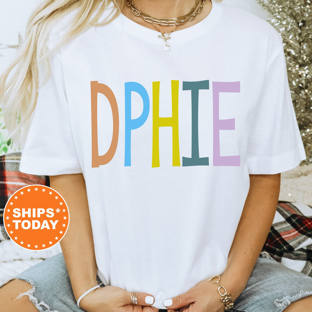 Delta Phi Epsilon Uniquely Me Sorority T-Shirt | DPHIE Sorority Letters | Comfort Colors Shirt | Big Little Recruitment Gift _ 5822g